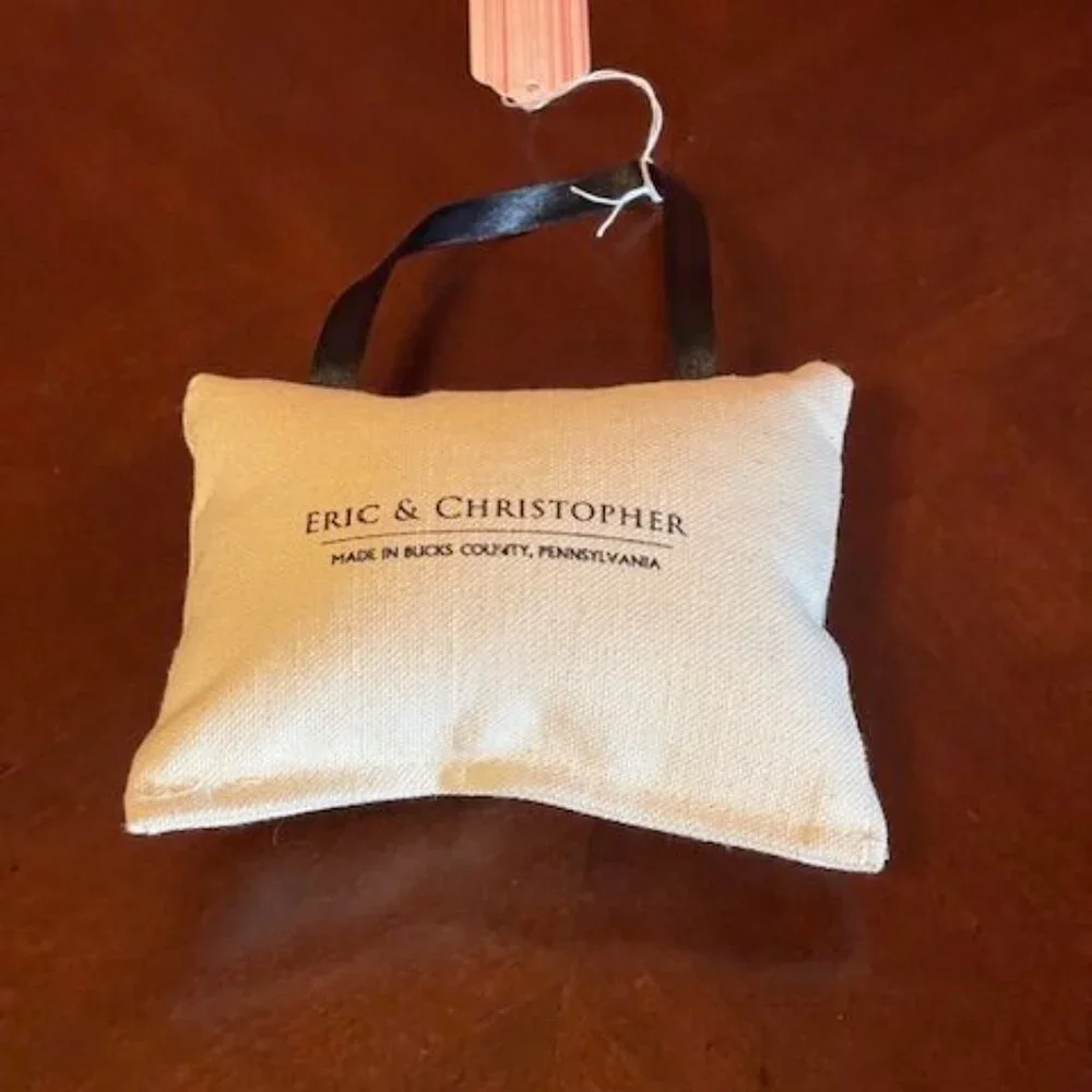 Decorative Eric & Christopher Dog Mini Pillow With Ribbon Hanging On A Tree/Door